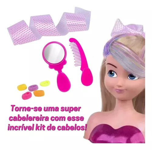 Boneca Busto Brinquedo Menina Maquiagem Penteados Nancy Hair