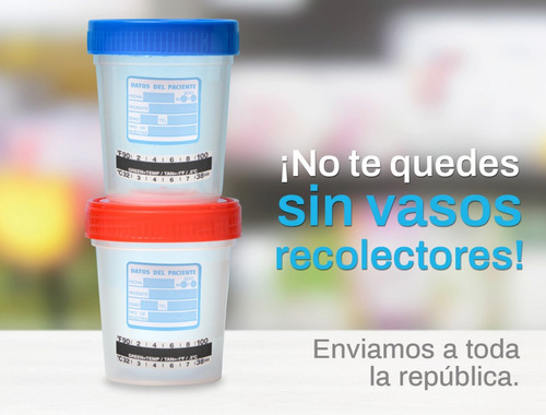 Vaso Muesta Orina Recolector Estéril Copro 100ml 30pz