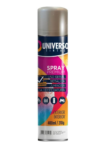 Tinta Spray Metálico Prata 400ml Universo