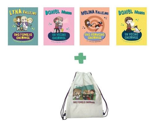 Familia Anormal 4 Libros Pack - Lyna - Mochila De Regalo