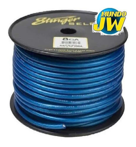 Imagen 1 de 2 de Cable Potencia Stinger Select 8 Ga X Metro Ssvlp8bk Mundojw