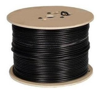 Cable Coaxial Rg6 Directv Intercable 100 Mts (negro)
