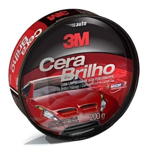 Auto Cera Brilho Com Carnauba E Silicone Lata 200g - 3m