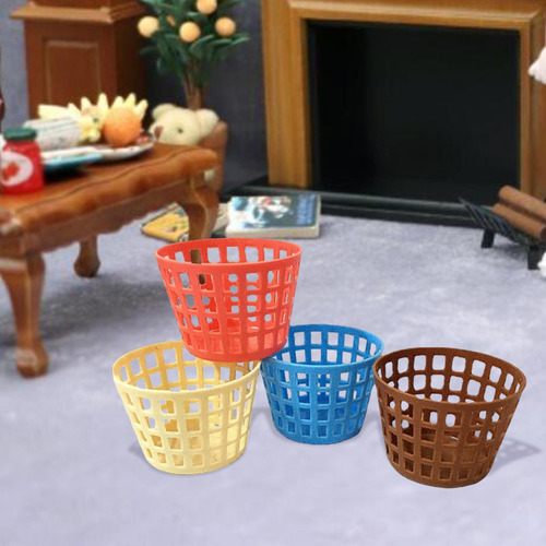 2 Cesta De Almacenamiento Para Casa De Muñecas 1/12, Modelo