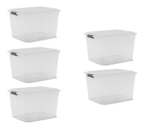 Caja Organizadora X5 Plástica 42 Lts 52x37x31cm Colombraro