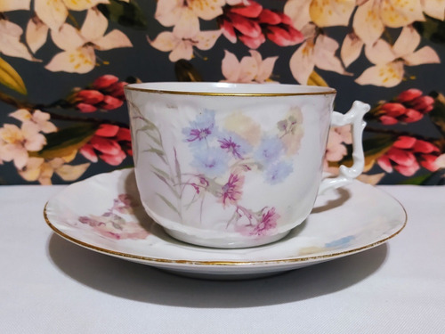 Taza Para Té De Gran Tamaño En Porcelana Limoges P L  (2)