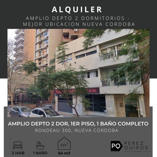 Imagen 2 de 13 de Nueva Córdoba Alquiler - Amplio Depart. 2 Dorm.- Mejor Zona