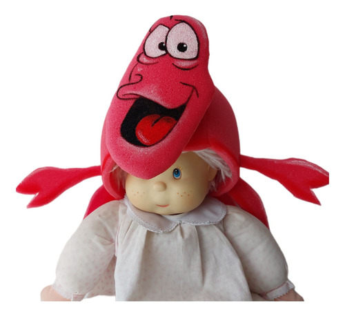 Gorros Goma Espuma Cotillón Personajes Cangrejo Sebastián