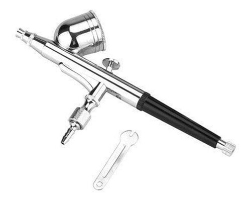Aerografo Dupla Ação Copo Fixo Bico 0,3 Mm W030f + Mangueira