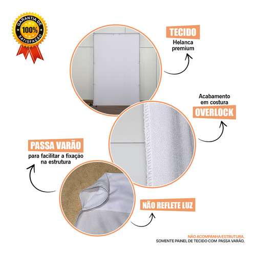 Painel Retangular Tecido Sublimado O Tempo Voa 1,5x2,2