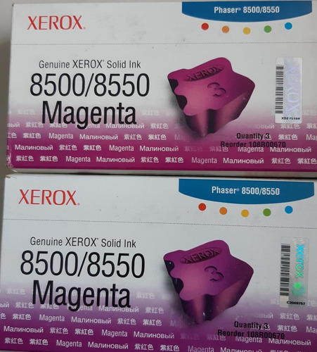 Tinta Solida Xerox Original 108r00670 Magenta Phaser 8500