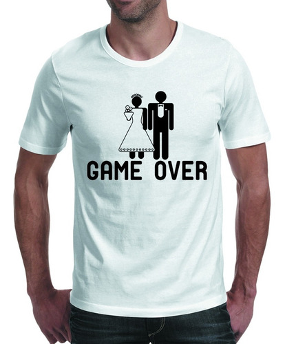 Camiseta Matrimonio Hombre Game Over Unisex Adultos