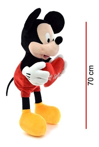 Imagen 3 de 5 de Peluche Mickey 70cm Con Corazon - Orig. Phi Phi Toys