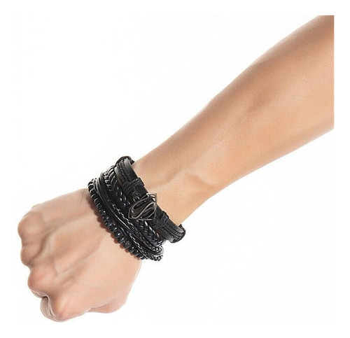 Pulsera Trenzada Pulsera Multi Capas Set