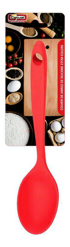 Colher De Arroz De Silicone 27cm Vermelho