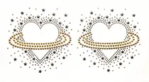 Comprar Plancha De Tachas Termoadhesivas Diseño Corazon Con Lluvia