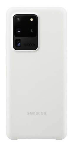 Case Samsung Silicone Cover Para Galaxy S20 Ultra Blanco
