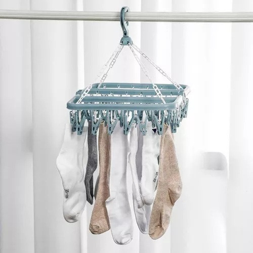 3 Colgadores De Ropa Plegables Para Secar Calcetines Prueb