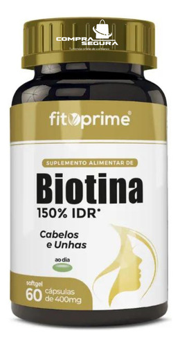 Biotina 150% Pura Concentrada Cabello Piel Uñas Rinde 60días