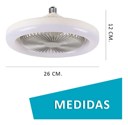 Luces Led Con Ventilador Enchufe Silencioso De 30 W Color