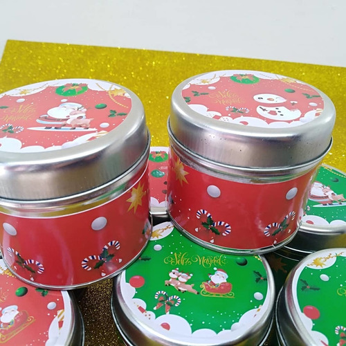 Latas Decoradas Navidad Con Chocolates