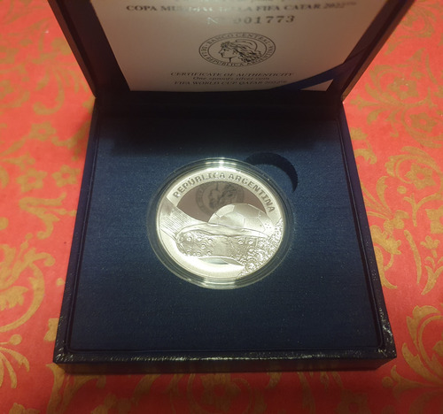 Moneda Colección Plata Proof Mundial Fifa Catar 2022 Qatar