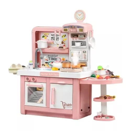 Cocina Moderna De Lujo Para Jugar Plastico Para Niños Niñas Con Accesorios  Luces