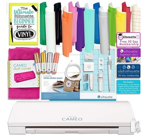 Silhouette Cameo 3 Bundle With 12x12 Oracal 651 Sheets, Dust
