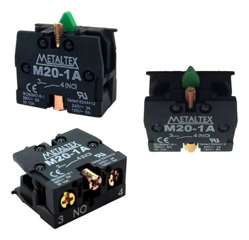 Bloco De Contato M20-1a 1na Para Botão M20 E P20 Metaltex**