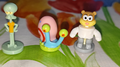 Figura Bob Esponja Alpura Calamardo Arenita Patricio Gary
