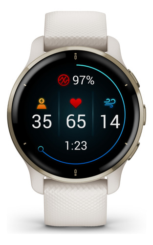 Imagen 2 de 5 de Reloj Gps Multideporte Garmin Venu 2 Plus Beige