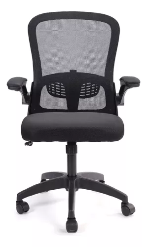 Femmto Silla escritorio oficina postural PC computadora ergonómica negra  con tapizado de cuero sintético