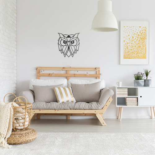 Quadro Decorativo Parede Animal Coruja Minimalista 60cm