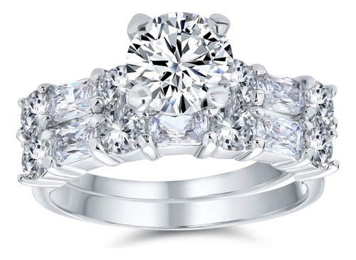 Deco Style 2ct Round Solitaire Aaa Cz Aniversario De Boda Ba