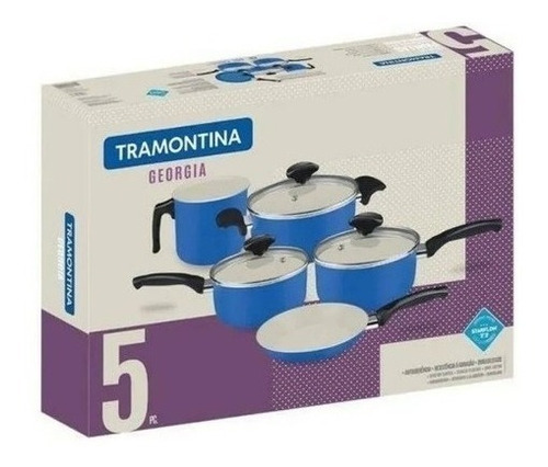 Tramontina Bateria De Cocina Georgia 5 Pzas Juego De Teflon
