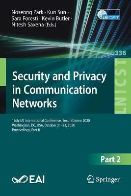 Libro Security And Privacy In Communication Networks : 16...