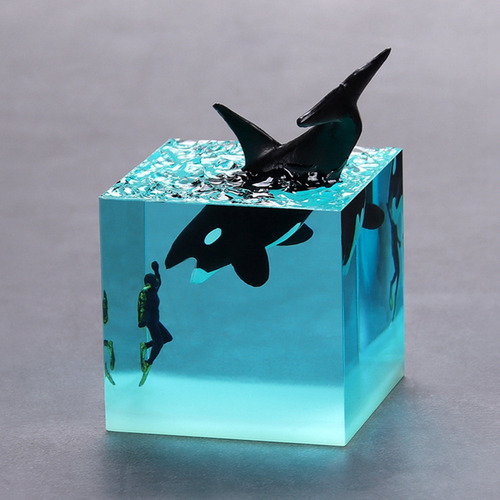 Nuevo Adorno De Buzo De Ballena Jorobada De Resina D-marin