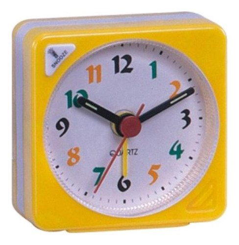 Mini Reloj Despertador Clásico De Cuadrado De Con Amarillo