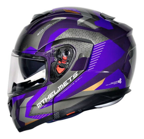 Capacete Mt Sv Atom Hybrid Purple