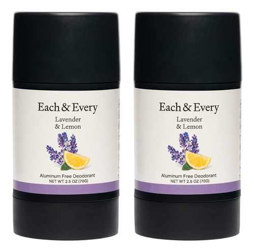 Each & Every Paquete De 2 Desodorantes Naturales Sin Alumini