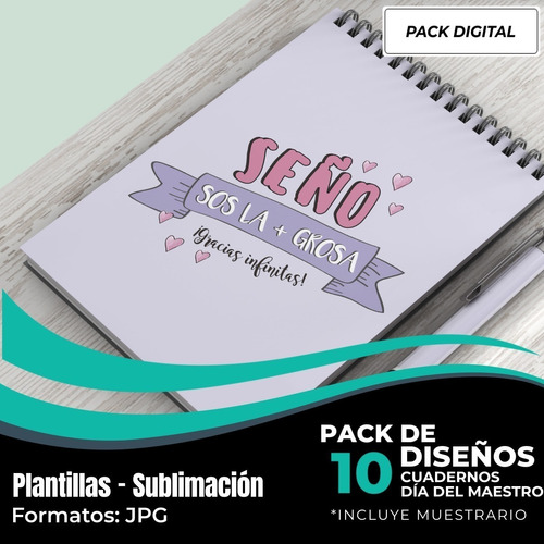 Plantillas Para Sublimar Agenda Cuaderno Dia Del Maestro M77