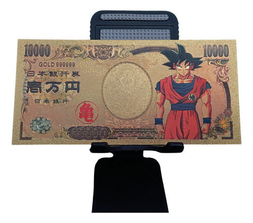 Billete Tarjeta Metalizada De Dragon Ball Z De Colección