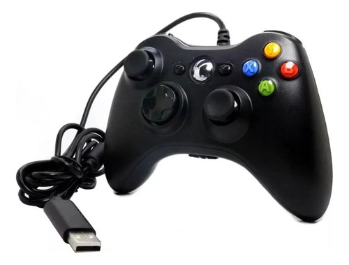 Joystick Control Para Xbox 360 O Pc Con Cable Color Negro