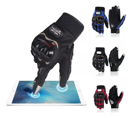 Guantes Con Protección Para Motociclista Touch Antideslizant