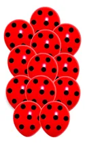 Comprar 100 Globos 9 Rojos Lunares Negros Para Lady Bug .
