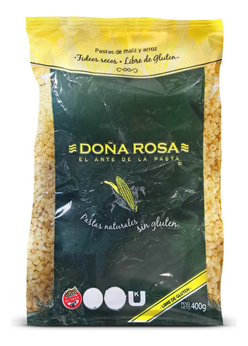 Fideos Pasta Natural Dedalitos Sin Tacc Doña Rosa X 400gr