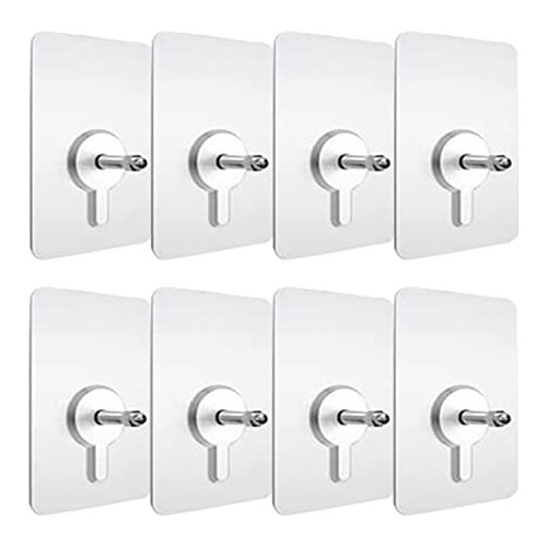 Tornillos Adhesivos De Pared, 8 Piezas De Clavos Sin Ra...