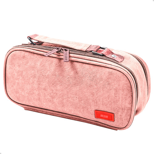 Estojo Escolar Organizador Lápis Material Escolar Com Alça Cor Rosa Liso