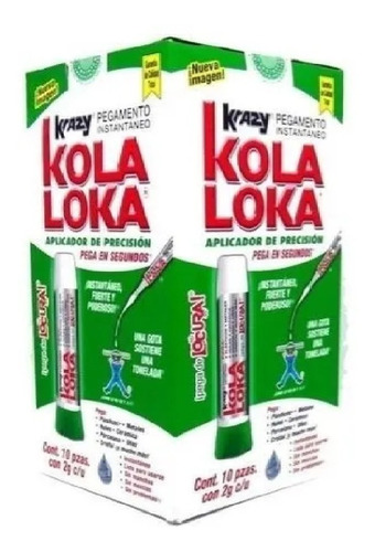 Kola Loka Tradicional Tubo 2 Gr Caja Con 10 Piezas