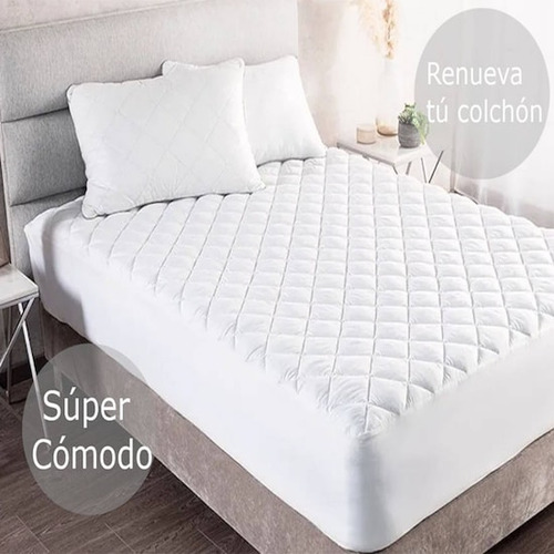 Cubre Colchon King Size Impermeable Capitonado Y Acolchado